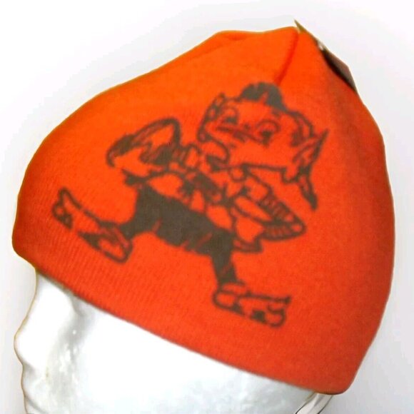 Cleveland Browns Mens Adult Elfie Elf Logo Beanie Winter Hat cap New Nfl - Picture 2 of 3